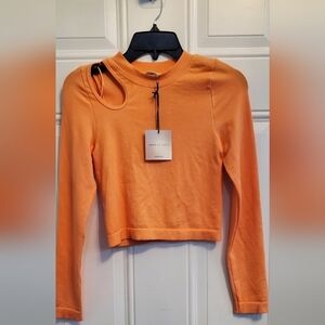 Happily Grey Long Sleeve Crop Top